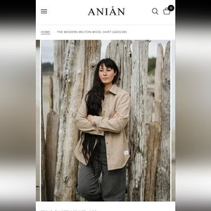 Anian Women's Modern Melton Wool Shirt